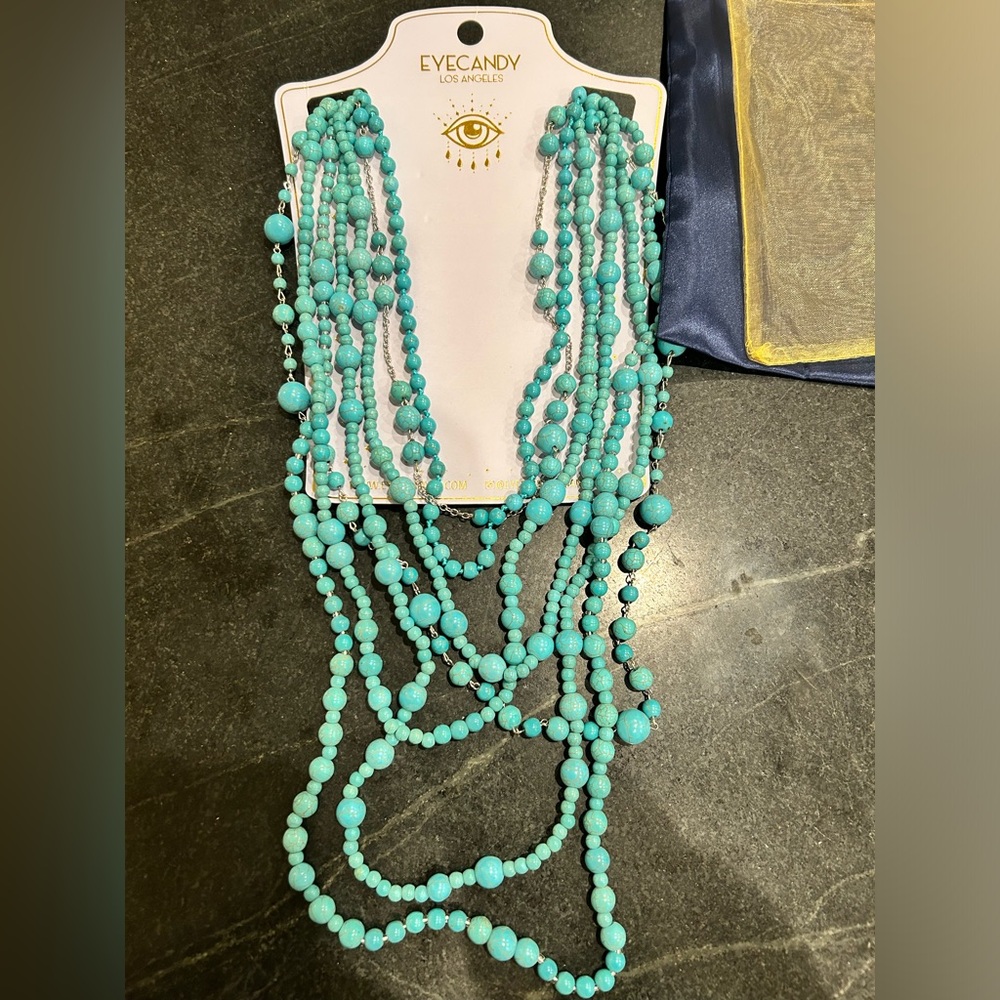 Turquoise Multi Strand Necklace